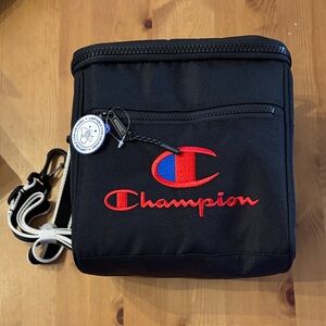 NWT! Champion Black and Red Lunch Box Bag